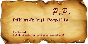 Pöstényi Pompilla névjegykártya